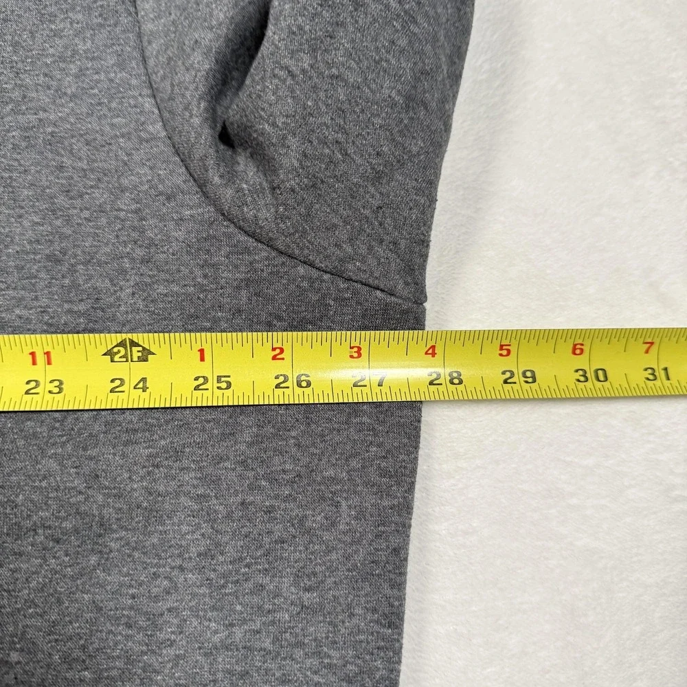 Adidas Hoodie Mens 2XL Gray Pullover Fleece 3 Stripes Logo Sweatshirt‎ Athletic